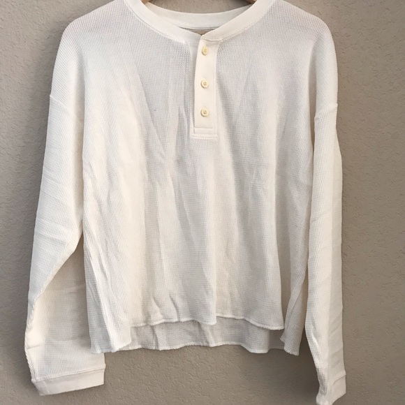 Everlane XXS Black Grey Canvas Waffle Henley Trio - Picture 8 of 10